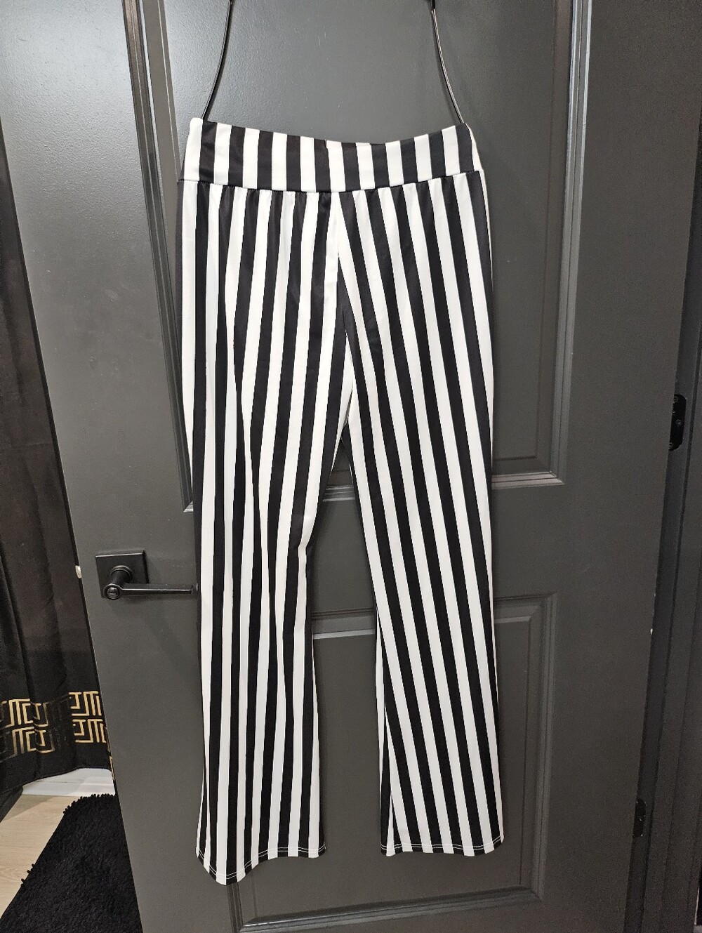 Blk White Stripe Pants